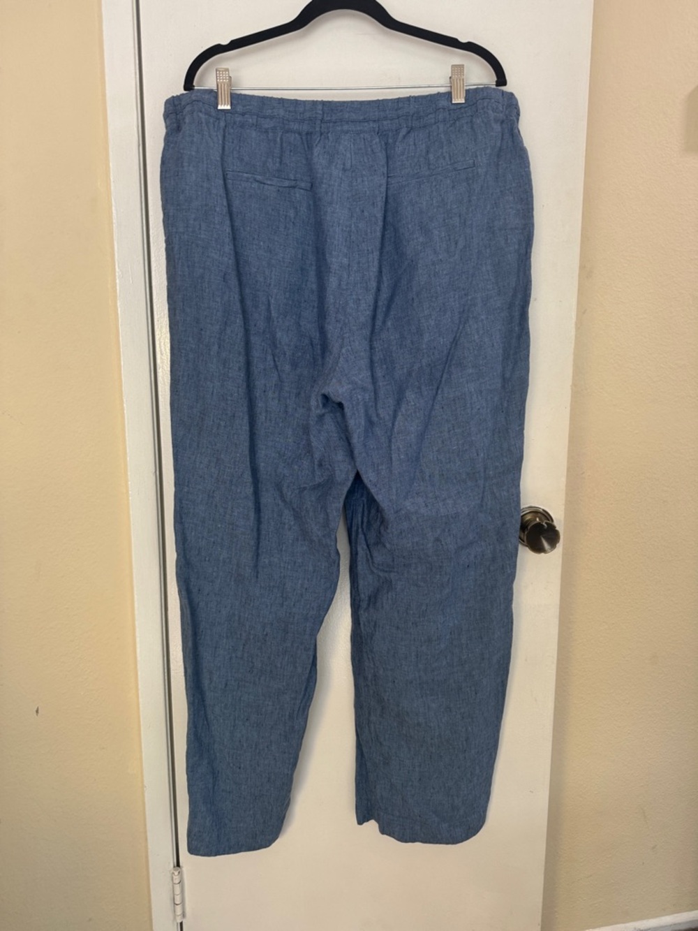 Charter Club Wide Leg Drawstring Pants in Denim Blue - Picture 7 of 7